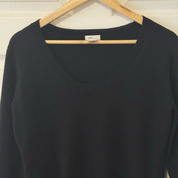 Skull Cashmere By Oats Black 100% Cashmere Knit Sweater Women’s M Rhinestone - Picture 3 of 6